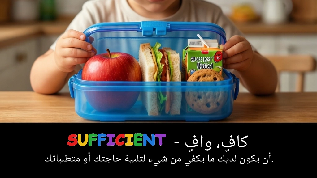 Arabic Illustration for sufficient